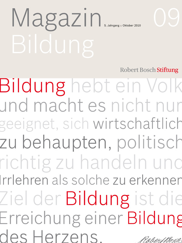 Bosch Publication The Magazine "Bildung" (No. 9, 2010)