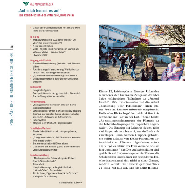 Bosch Publication Was für Schulen! - Hauptpreisträger 2007