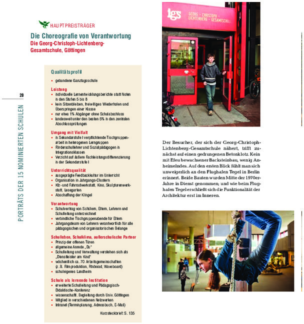 Bosch Publication Was für Schulen! - Hauptpreisträger 2011