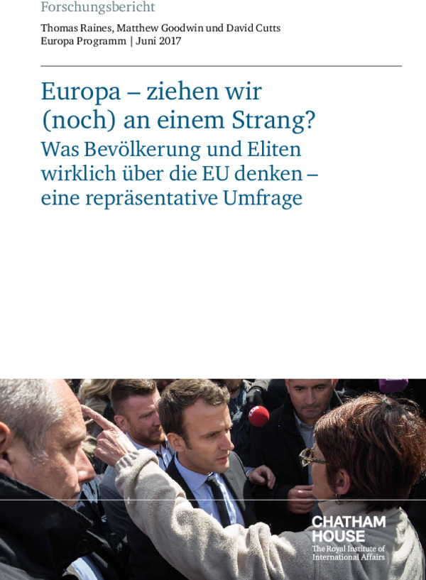 Bosch Publication Europa – ziehen wir (noch) an einem Strang? Was Bevölkerung und Eliten wirklich über die EU denken – eine repräsentative Umfrage