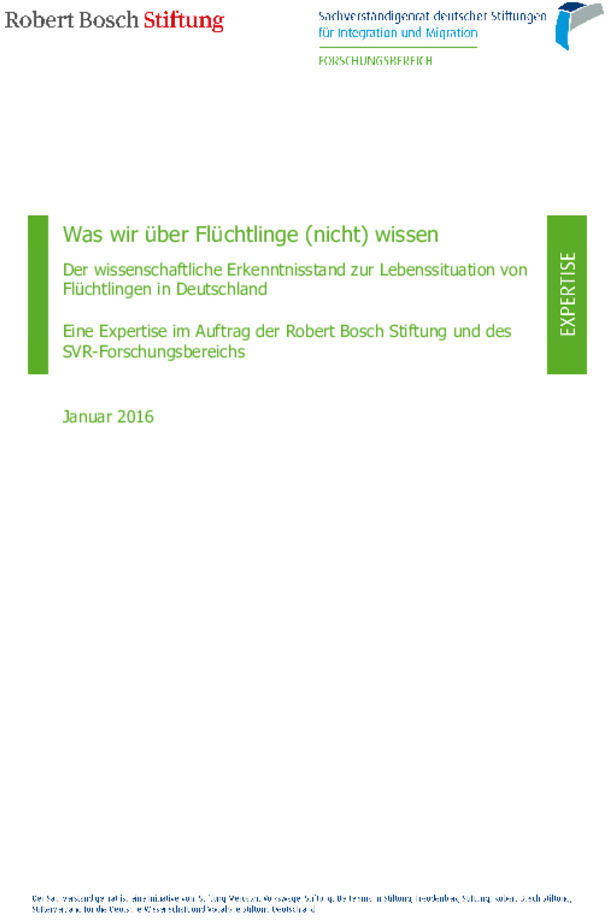 Bosch Publication Was wir über Flüchtlinge (nicht) wissen