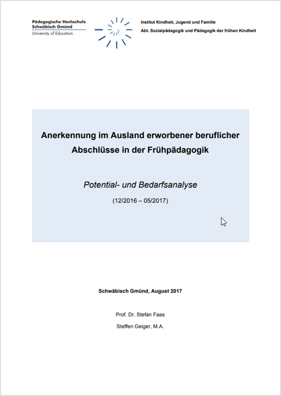 Bosch Publication Anerkennung im Ausland erworbener beruflicher Abschlüsse in der Frühpädagogik