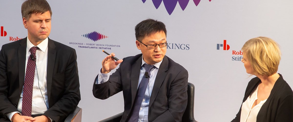 Chen Dingding während der Diskussion