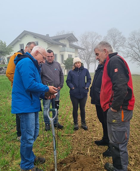 Project participants during a site inspection