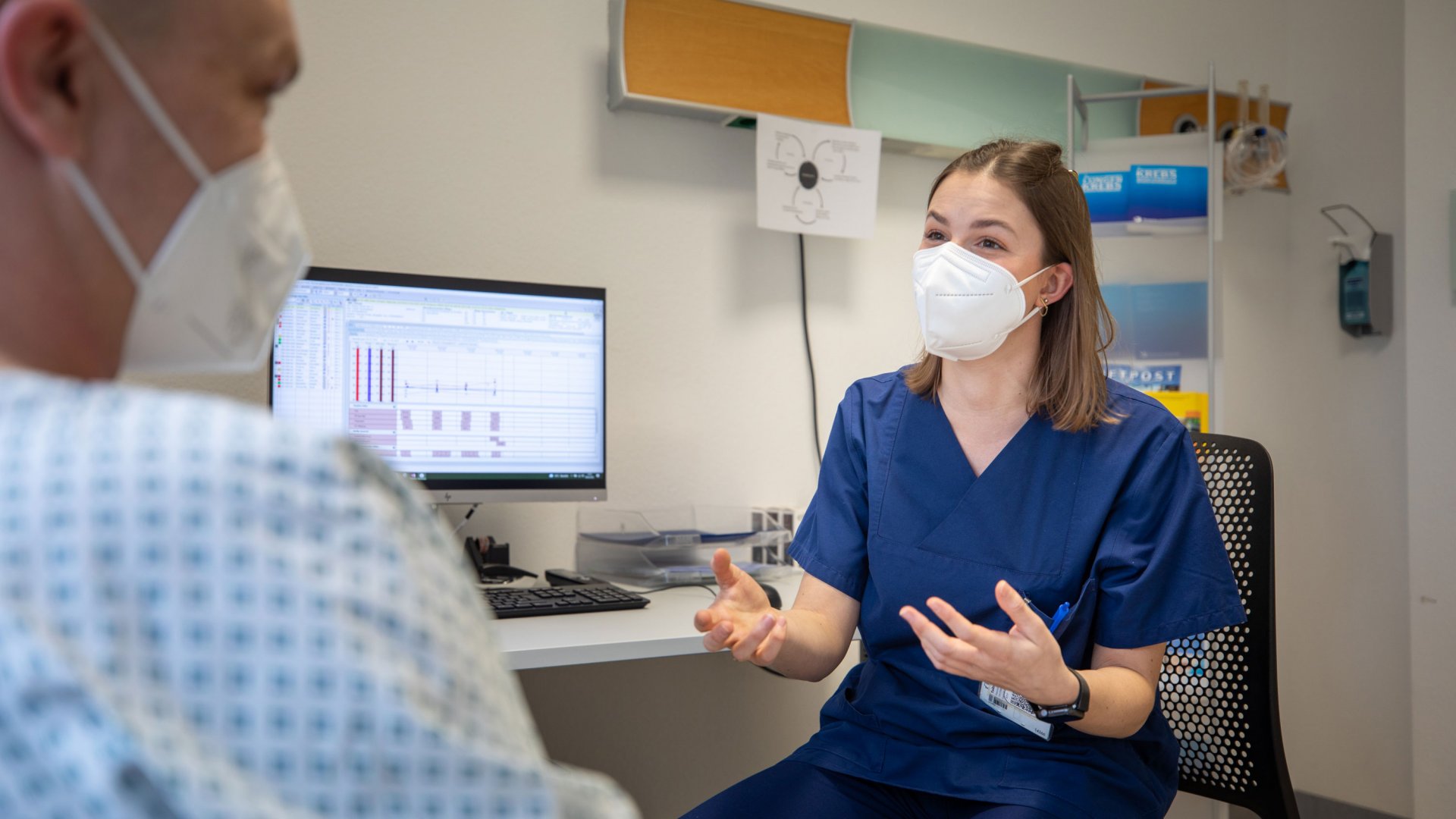Patientengespräch in der Atemnotambulanz in Stuttgart