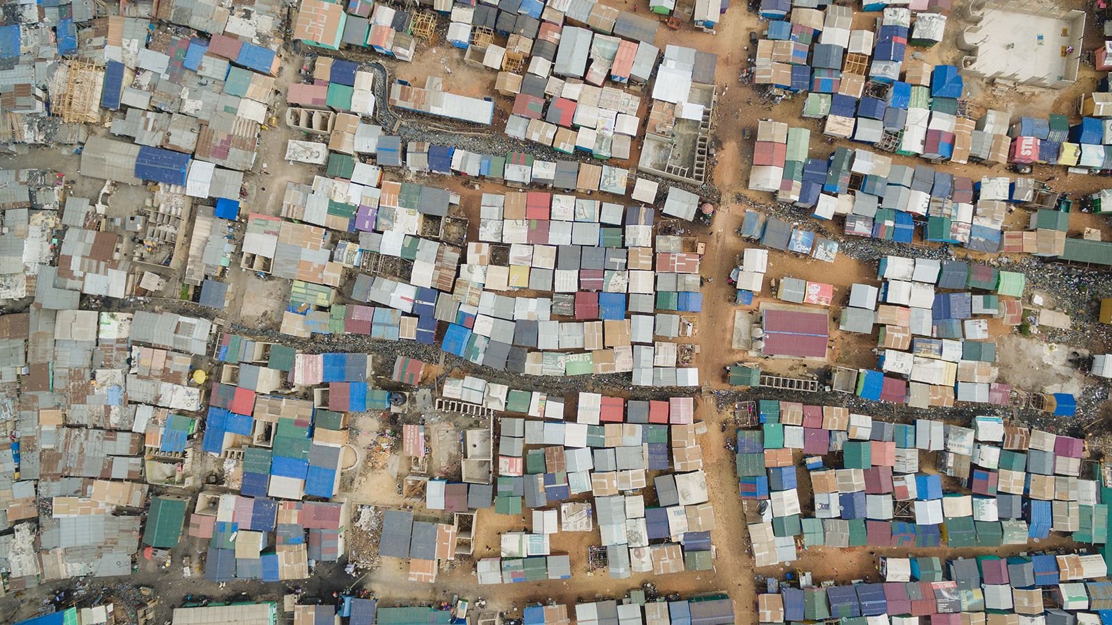 The informal settlement Agbogbloshie in Accra/Ghana