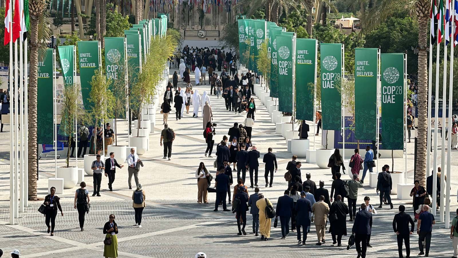 View on the Expo city of COP28 in Dubai at Dec.,2. 2023