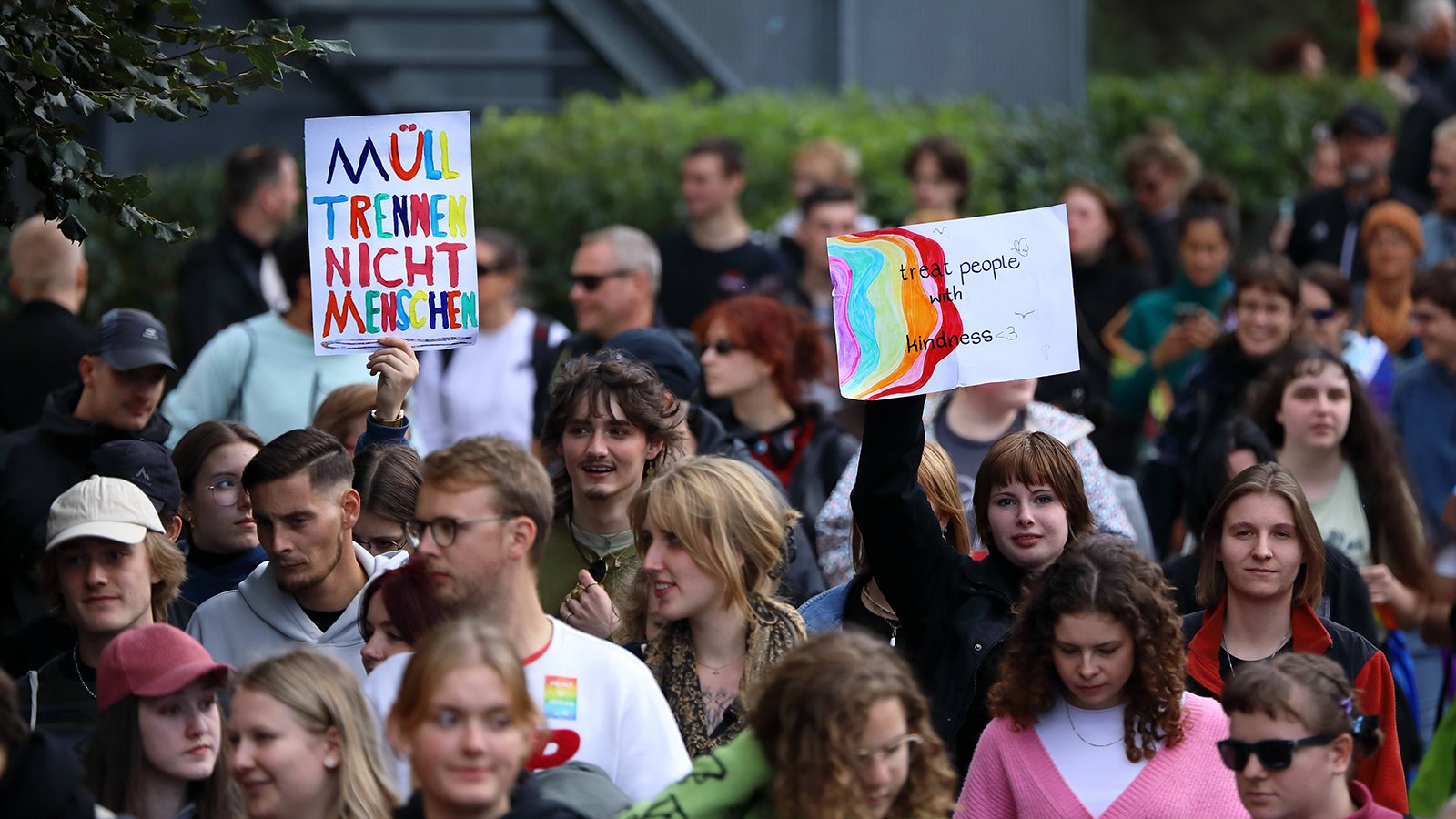 People demonstrate for more diversity and tolerance