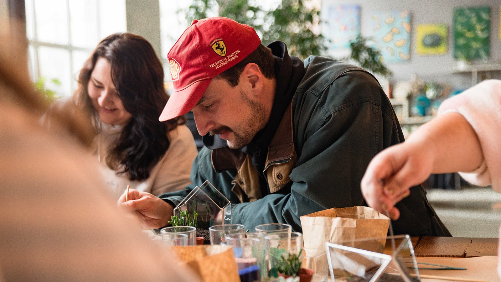 Program co-founder Bohdan Bunchak in a planting workshop