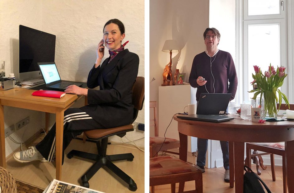 Szenen aus dem Home Office